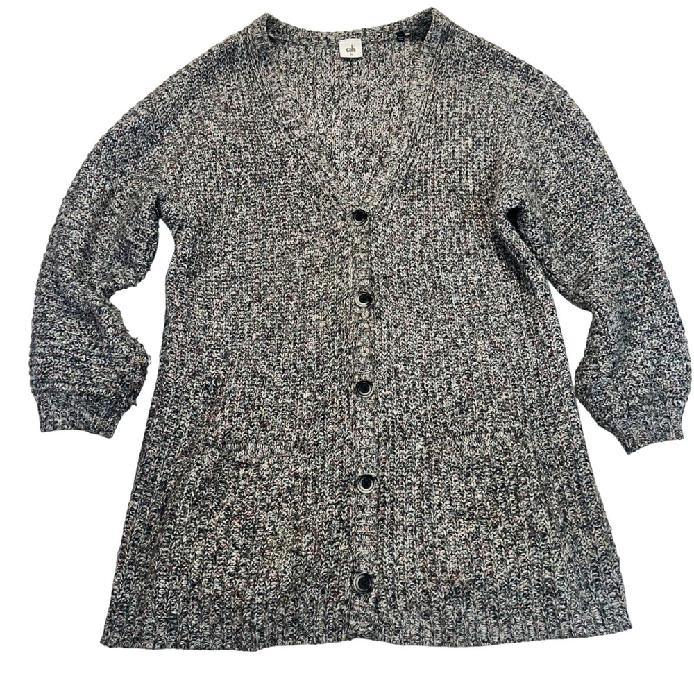 Cabi 3663 Celebration Cardigan Womens Medium Multi Color Confetti Knit Sweater